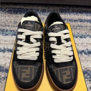 Fendi Men's Match FF Jacquard Low-Top Sneakers